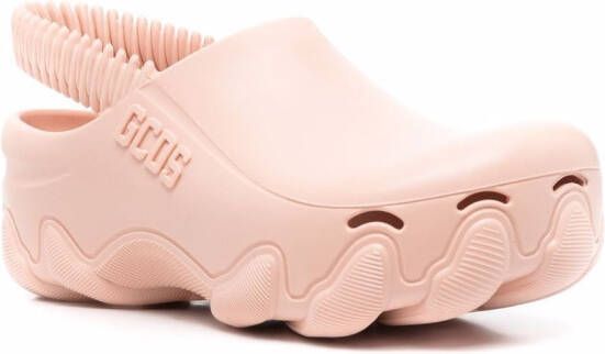 Gcds Slingback schoenen met logo-reliëf Roze