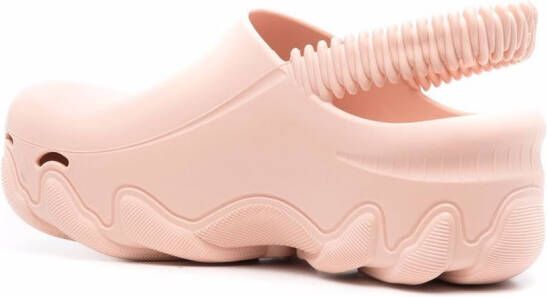 GCDS Slingback schoenen met logo-reliëf Roze