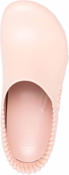 GCDS Slingback schoenen met logo-reliëf Roze