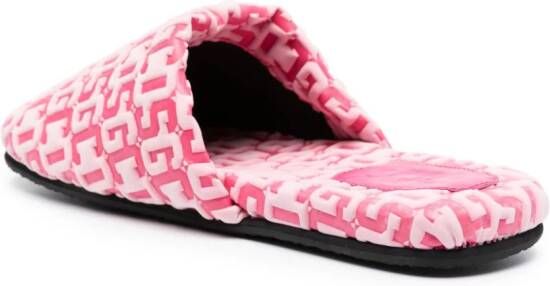 GCDS Slippers met ronde neus Roze