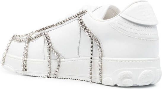 Gcds Sneakers verfraaid met kristallen Wit