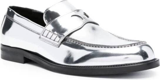 GCDS Wirdo loafers met reflecterend-effect Zilver