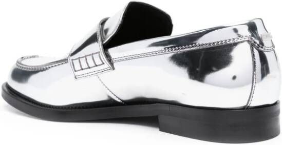 GCDS Wirdo loafers met reflecterend-effect Zilver