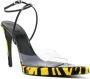 GCDS Zebra Rider doorzichtige sandalen Zwart - Thumbnail 2