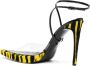 GCDS Zebra Rider doorzichtige sandalen Zwart - Thumbnail 3