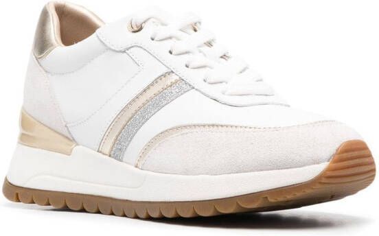 Geox Desya sneakers met metallic effect Wit