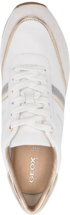 Geox Desya sneakers met metallic effect Wit