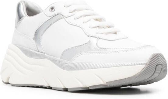 Geox Diamanta sneakers met chunky hak Wit