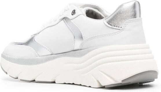 Geox Diamanta sneakers met chunky hak Wit