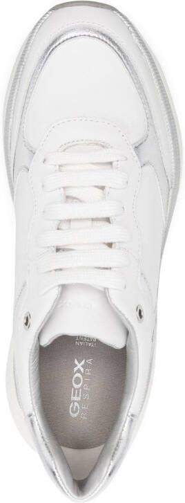 Geox Diamanta sneakers met chunky hak Wit
