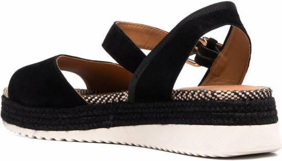 Geox Eolie sandalen met plateauzool Zwart