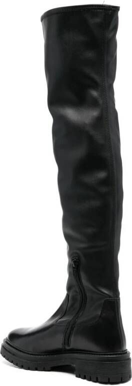 Geox Iridea overknee laarzen Zwart