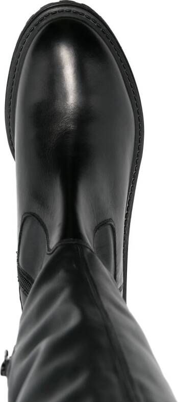 Geox Iridea overknee laarzen Zwart