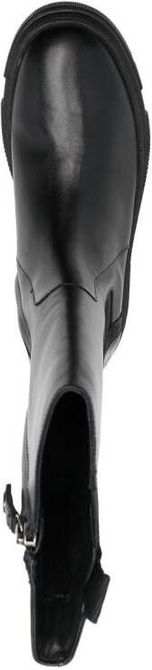 Geox Isotte leren laarzen Zwart