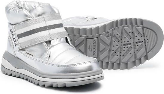 Geox Kids Adelhide AB laarzen met klittenband Zilver