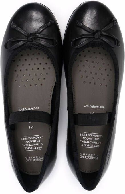 Geox Kids Ballerina's met strikdetail Zwart