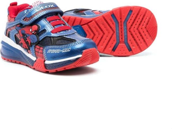 Geox Kids Bayonyc Spider-Man sneakers Blauw