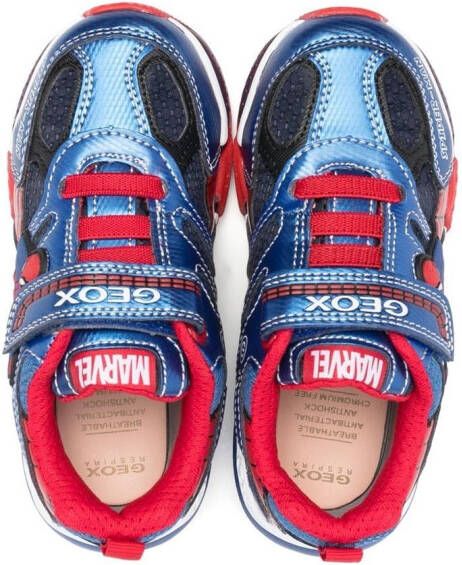 Geox Kids Bayonyc Spider-Man sneakers Blauw
