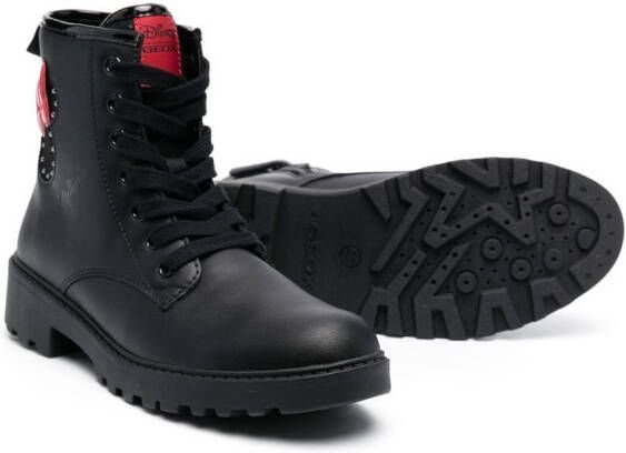 Geox Kids Casey legerlaarzen Zwart