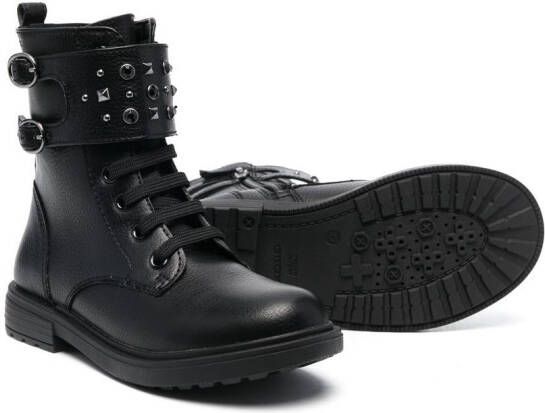 Geox Kids Eclair veterlaarzen met studs Zwart
