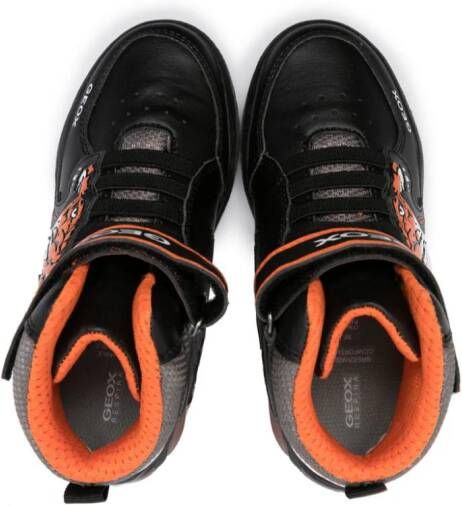 Geox Kids Enkellaarzen met veters Zwart