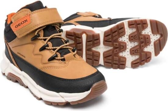 Geox Kids Flexyper enkellaarzen Bruin