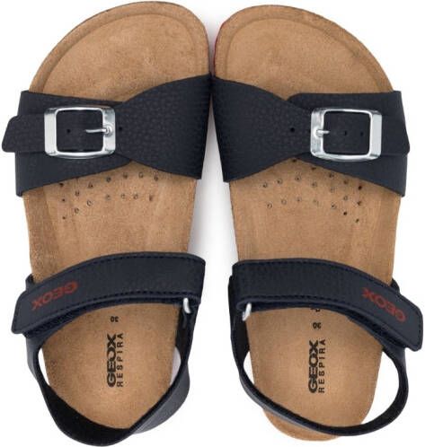 Geox Kids Ghita leren sandalen Blauw