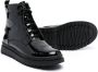 Geox Kids Gillyjaw glanzende laarzen Zwart - Thumbnail 2