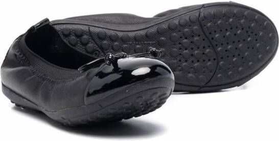 Geox Kids Glanzende ballerina's Zwart