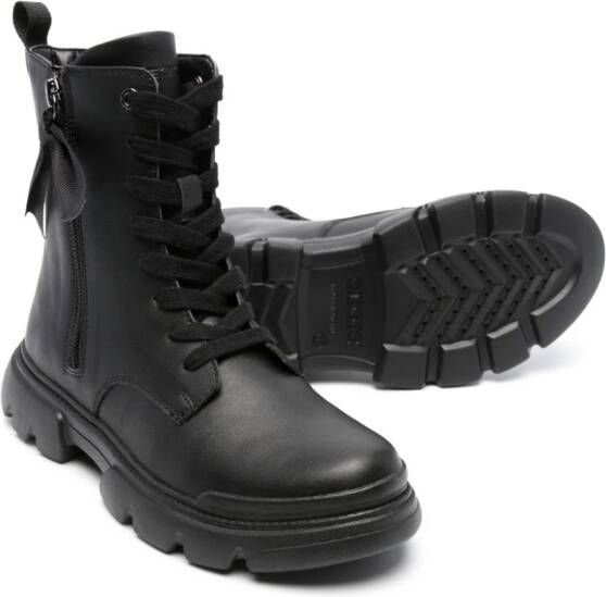 Geox Kids Junette combat boots Zwart