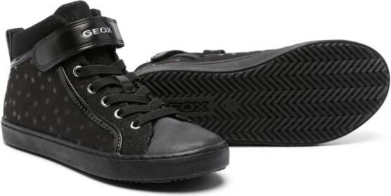 Geox Kids Kalispera sneakers met sterprint Zwart