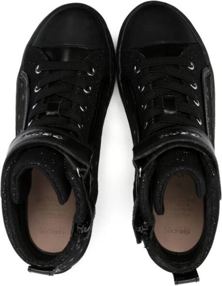 Geox Kids Kalispera sneakers met sterprint Zwart