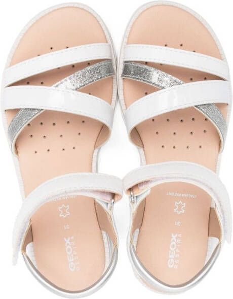 Geox Kids Whinberry leren sandalen Wit