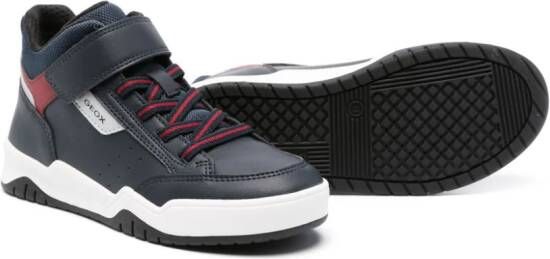 Geox Kids Perth enkellaarzen met klittenband Blauw