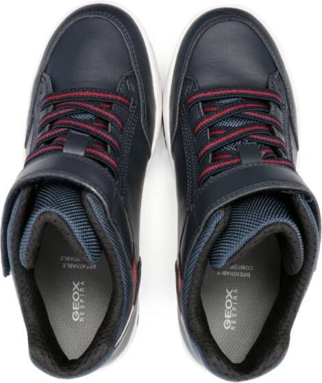 Geox Kids Perth enkellaarzen met klittenband Blauw
