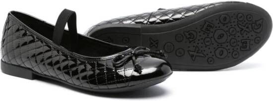 Geox Kids Plie glanzende ballerina's Zwart