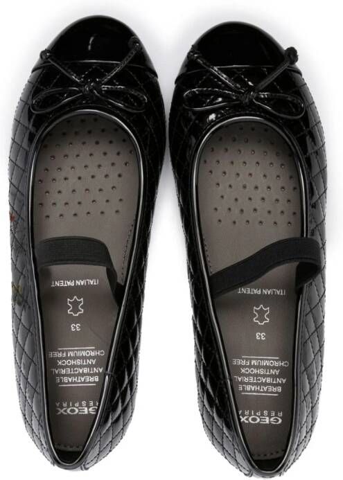 Geox Kids Plie glanzende ballerina's Zwart