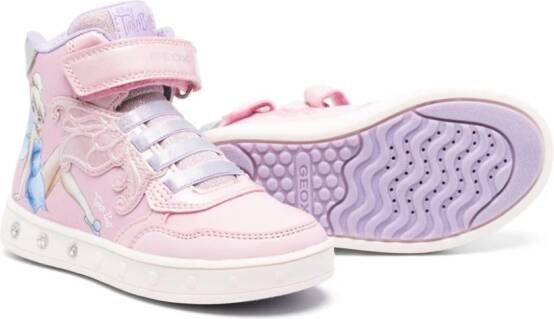 Geox Kids Skylin Rapunzel high-top sneakers Roze