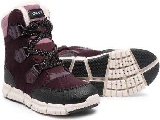Geox Kids Veterlaarzen met logo Paars