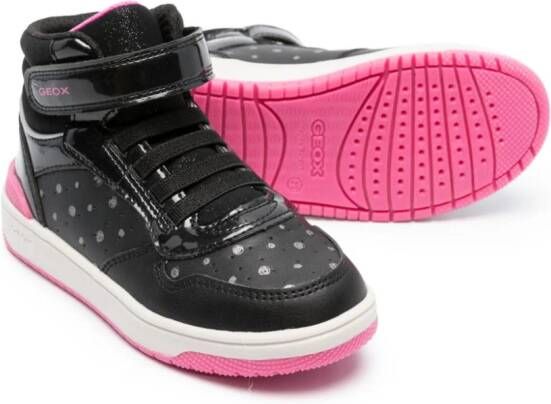 Geox Kids Washiba high-top sneakers Zwart