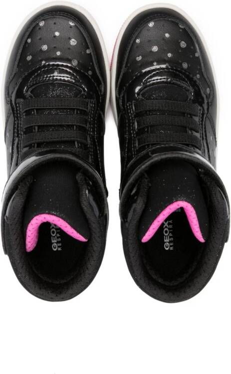 Geox Kids Washiba high-top sneakers Zwart