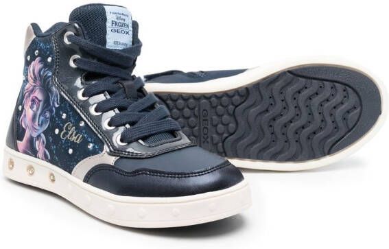 Geox Kids x Disney Frozen high-top sneakers Blauw