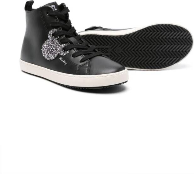 Geox Kids x Disney Kalispera Mickey high-top sneakers Zwart
