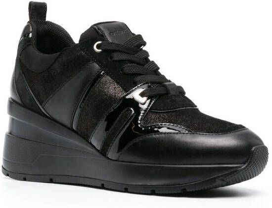 Geox Sneakers met sleehak Zwart