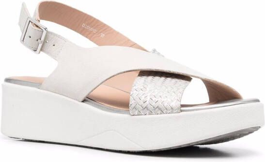 Geox Laudara sandalen met sleehak Grijs