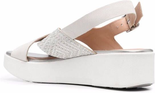 Geox Laudara sandalen met sleehak Grijs