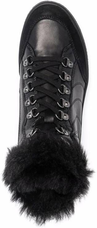 Geox Leelu sneakers met afwerking van bont Zwart