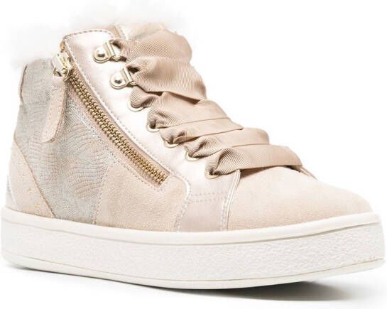 Geox Leren enkellaarzen Beige