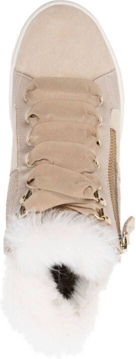 Geox Leren enkellaarzen Beige