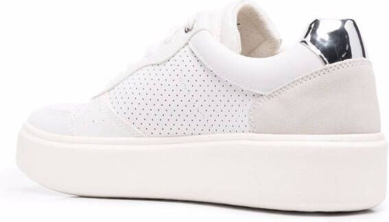 Geox Nhenbus leren sneakers Wit